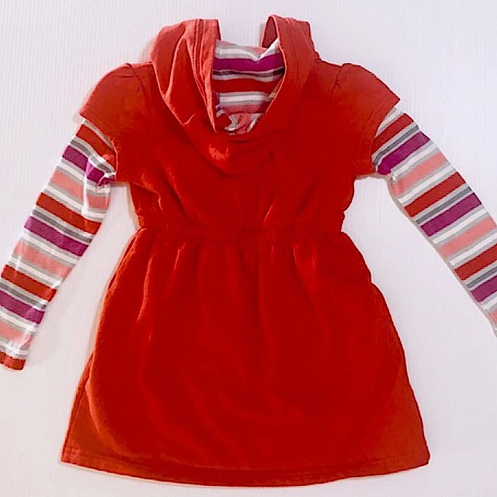 Gymboree One Piece Cotton Hoodie Dress Size 5